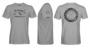 T-Shirt - Distressed Tire Logo - Silver