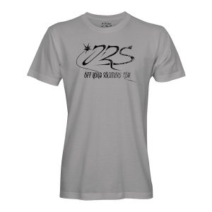 T-Shirt - Distressed Tire Logo - Front - Silver