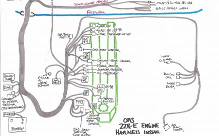 22R-E Engine Conversion Harness - Install Layout